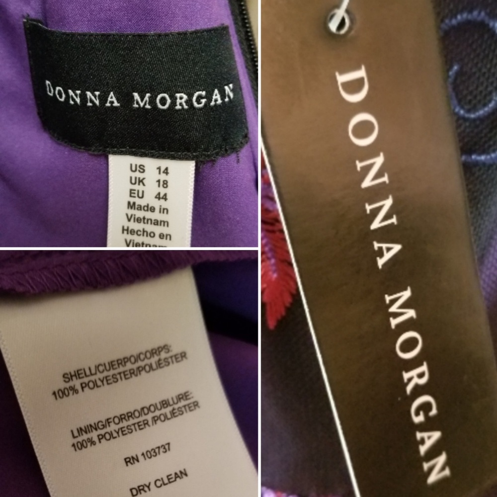 🆕️⬇️Donna Morgan Embroidered Floral Sheath Dress - Picture 7 of 9